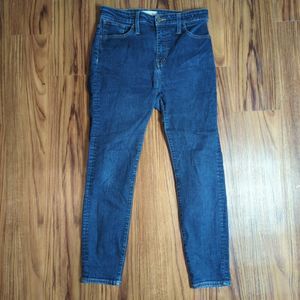 Madewell Jeans Size 29 Petite Curvy High-Rise Skinny Medium Wash Denim Blue